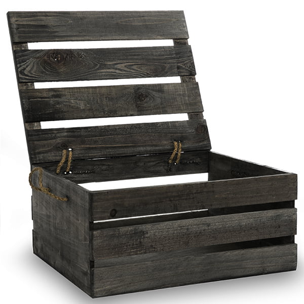 Large Wood Storage Box